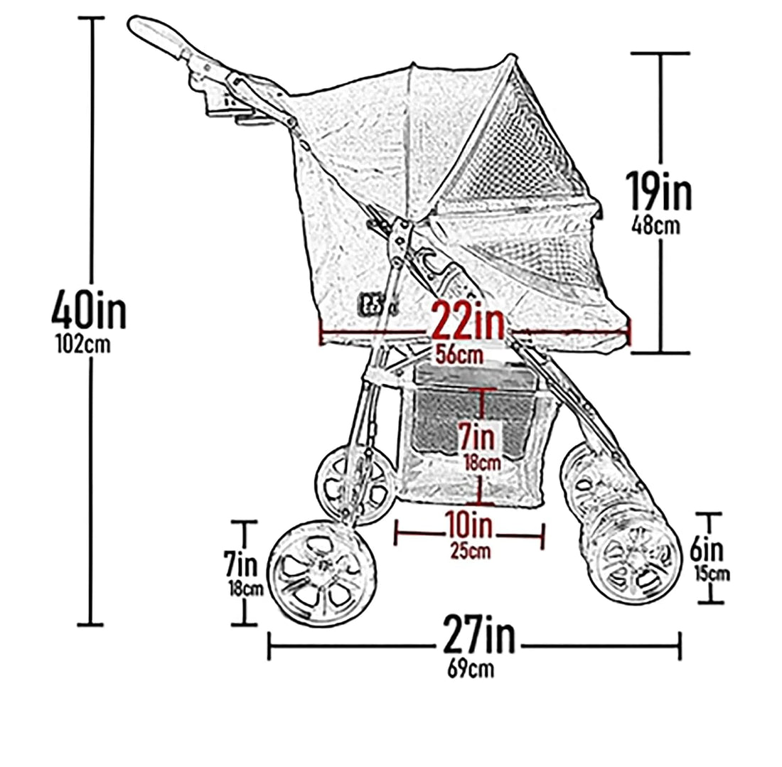 Pet Gear No-Zip Happy Trails Lite Pet Stroller