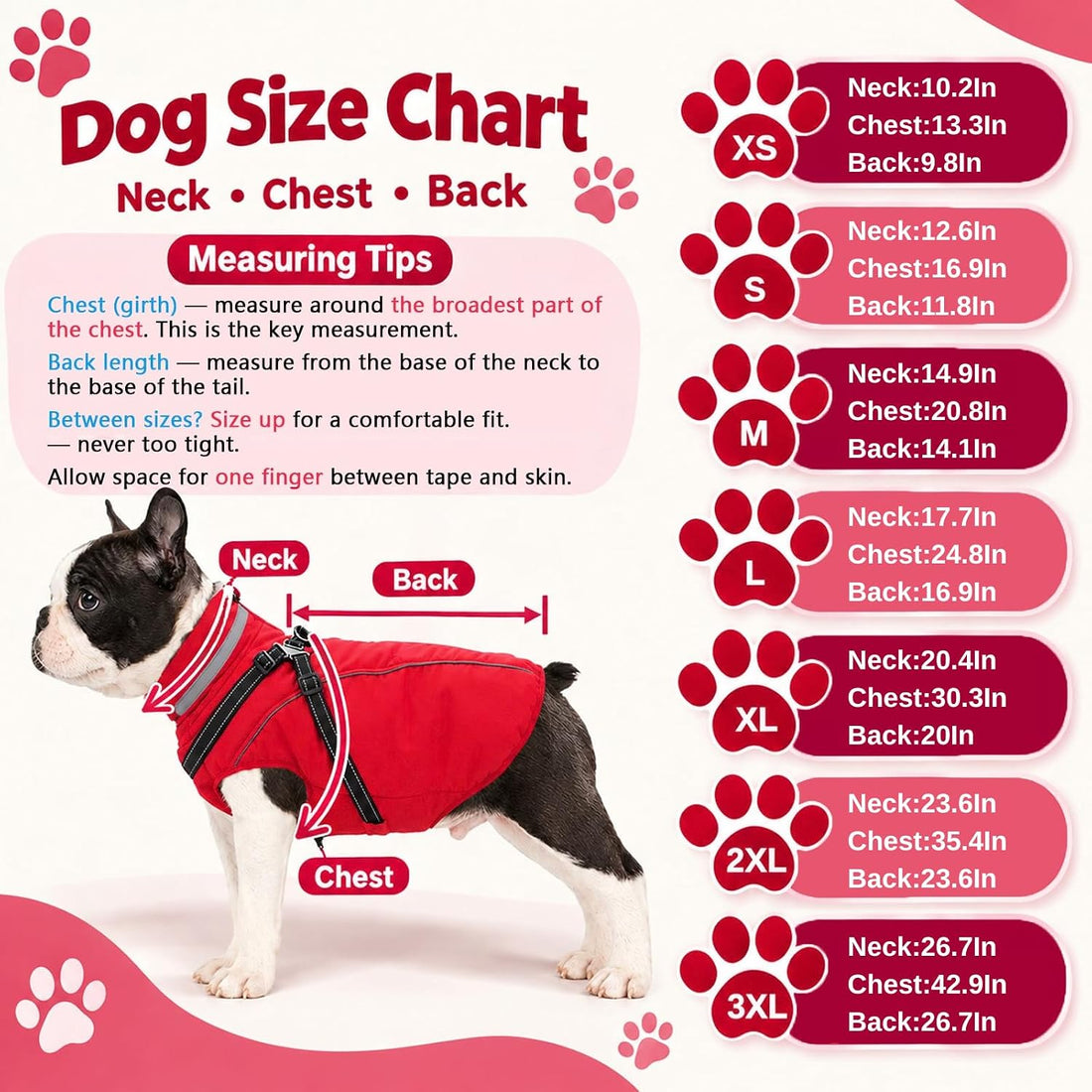 Fragralley Dog Coat with Harness Built in, Waterproof Warm Jacket Vest