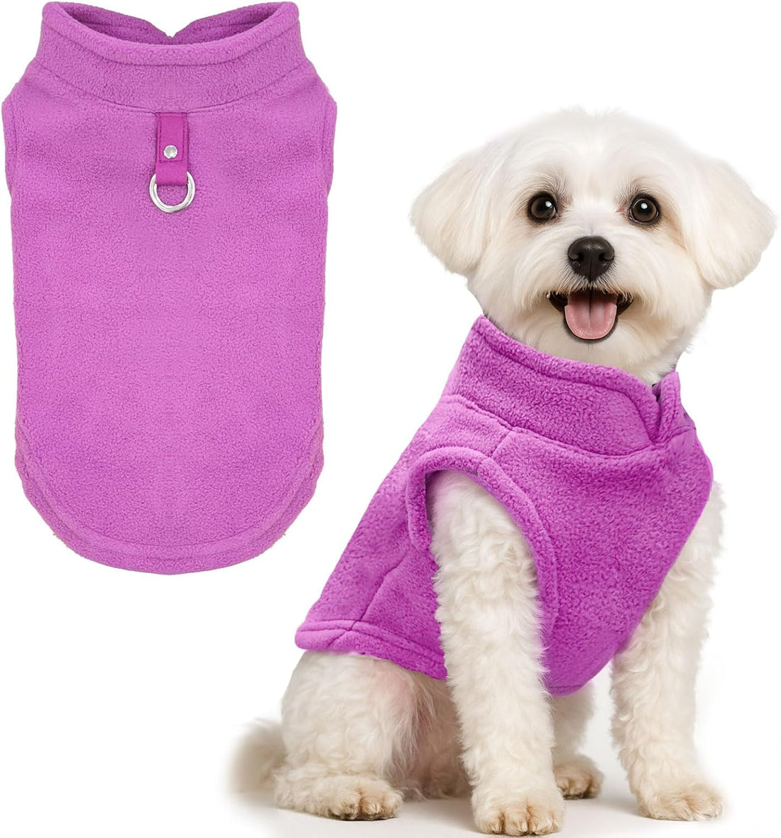 PETCARE Small Dog Sweater Cat Fleece Vest Soft Dog Jacket with Leash