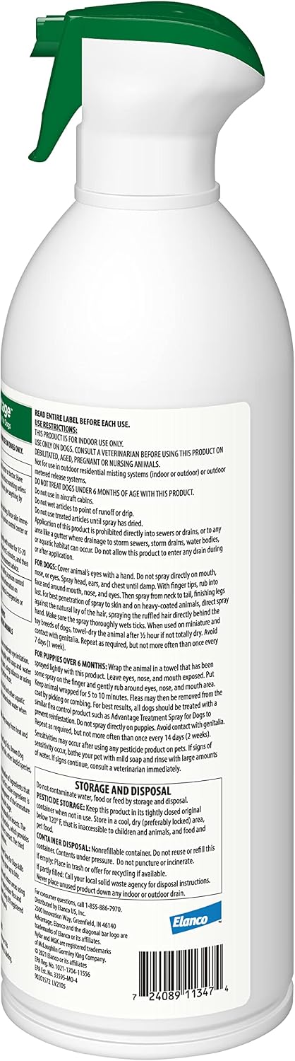 Advantage Dog Flea Treatment Spray | Kills Fleas & Ticks