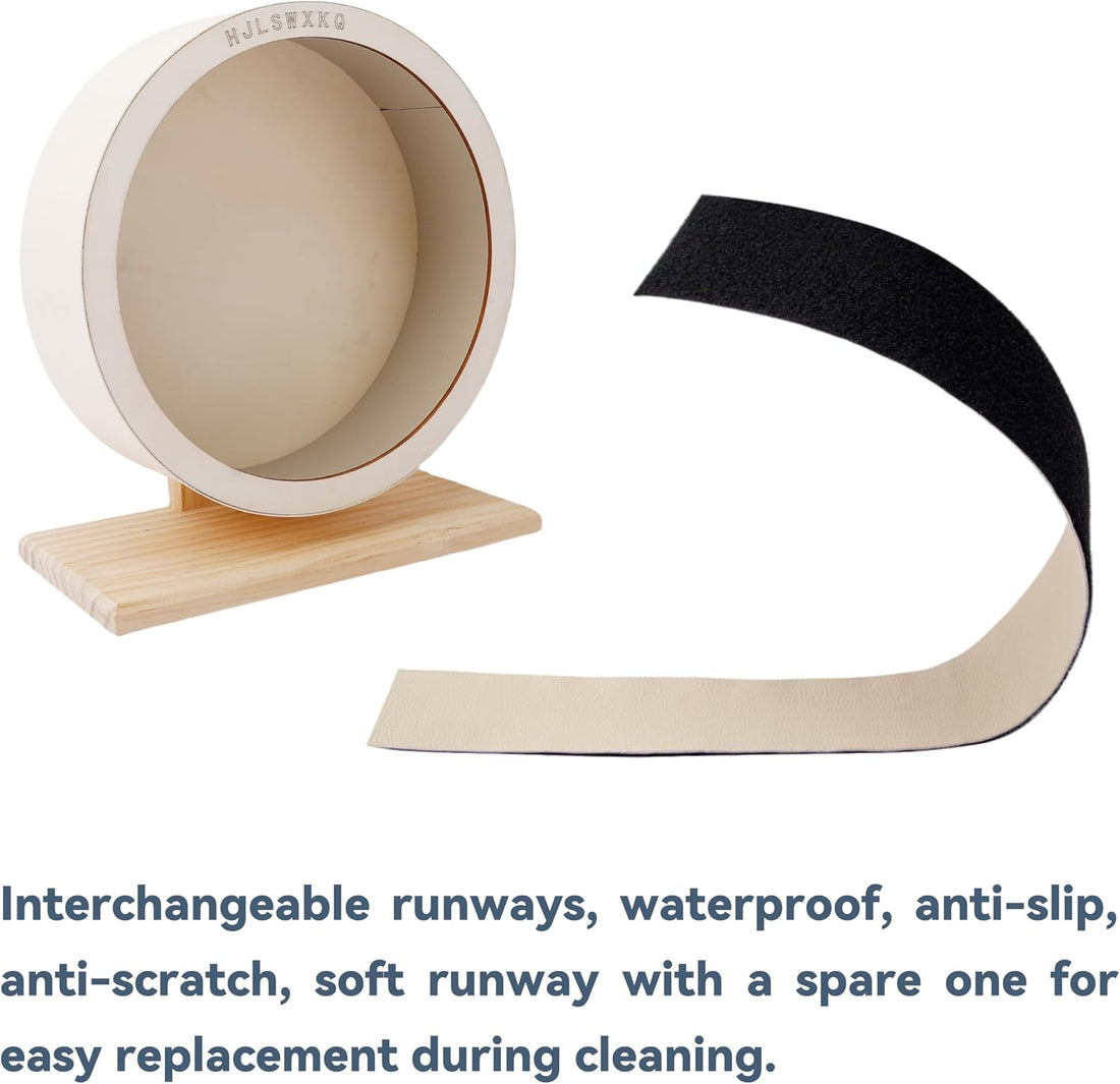 12 in Large Silent Wooden Hamster Wheel,Removable Washable Track