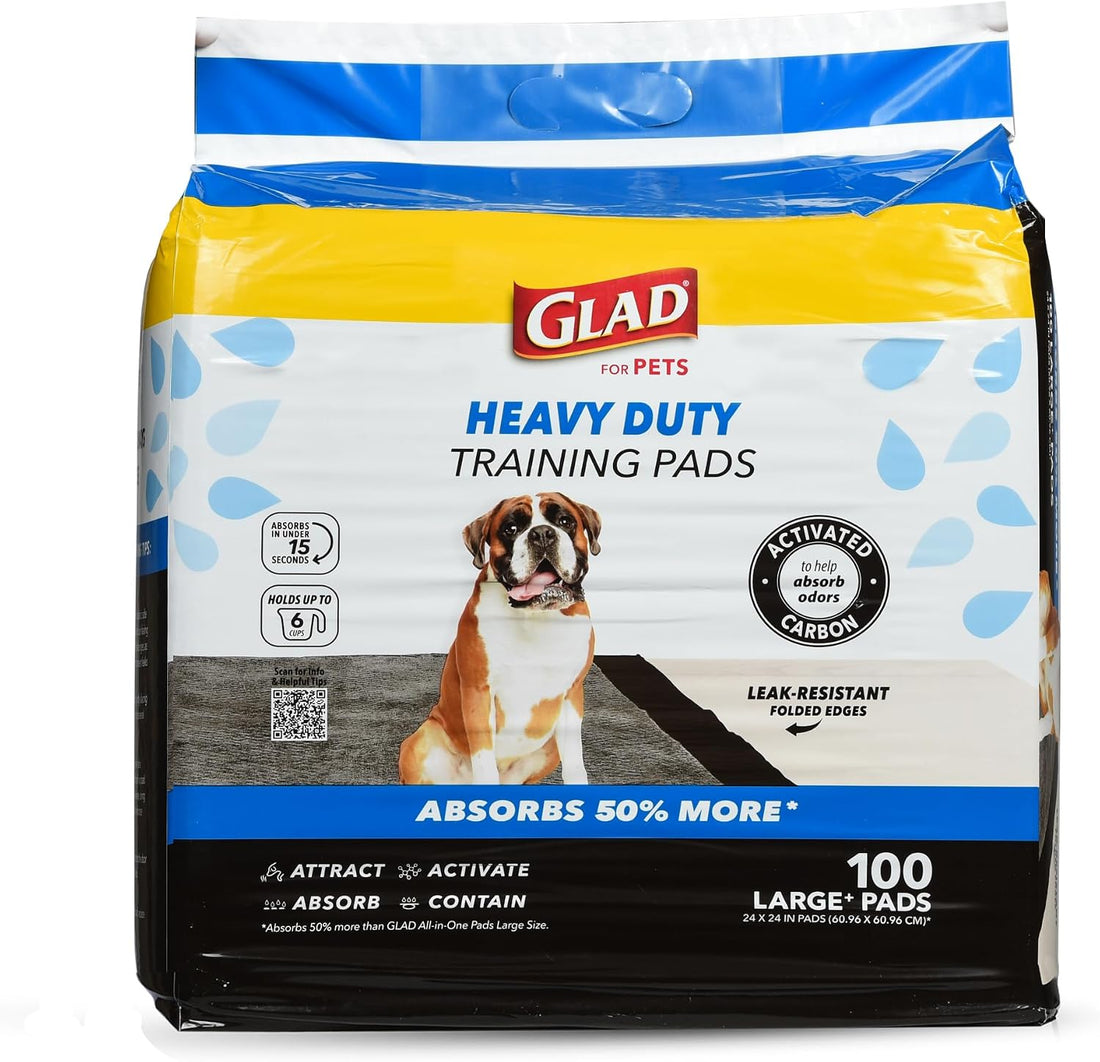 Glad for Pets XL Charcoal Training Pads, Heavy Duty, 24x24 in