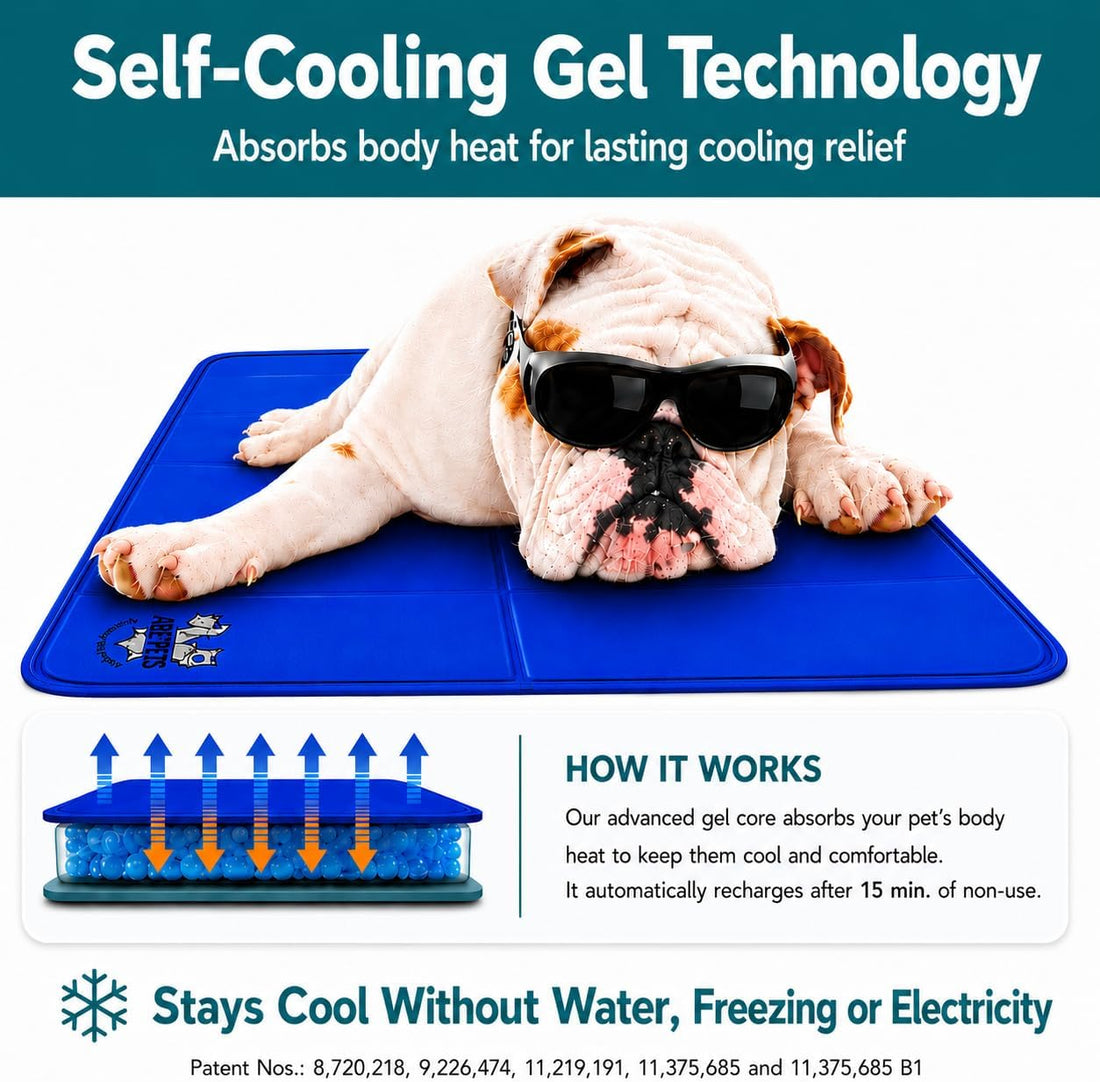 Arf Pets Dog Cooling Mat - Solid Gel Self-Cool Pad