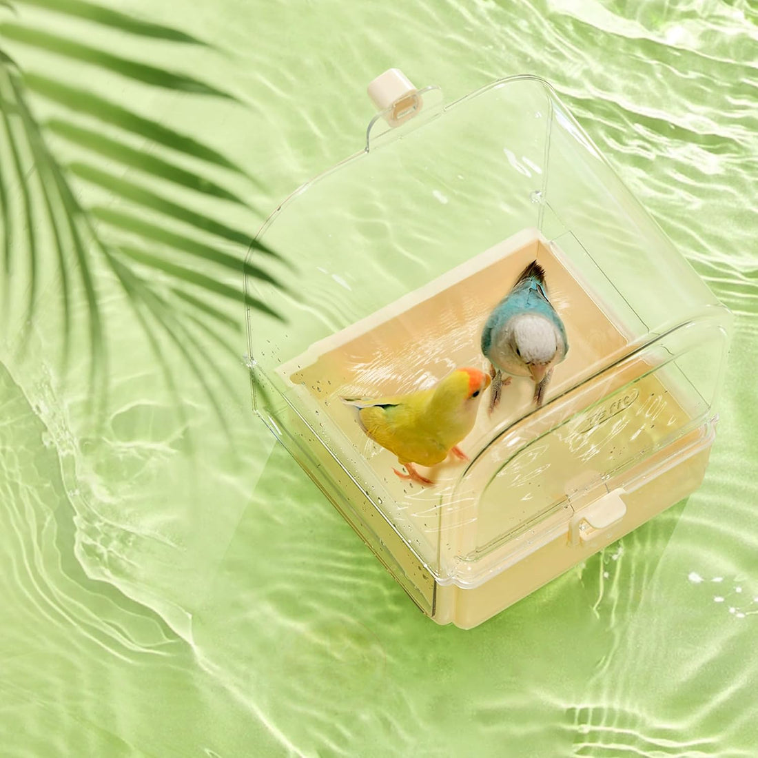 Hanging 3‑in‑1 Multifunction Bird Bath Bowl House for Parrots