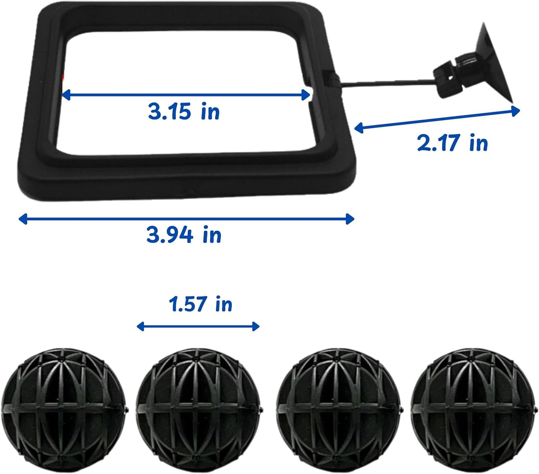Turtle Feeding Ring for Fish Tank and 4pcs Nitrifying Balls Set