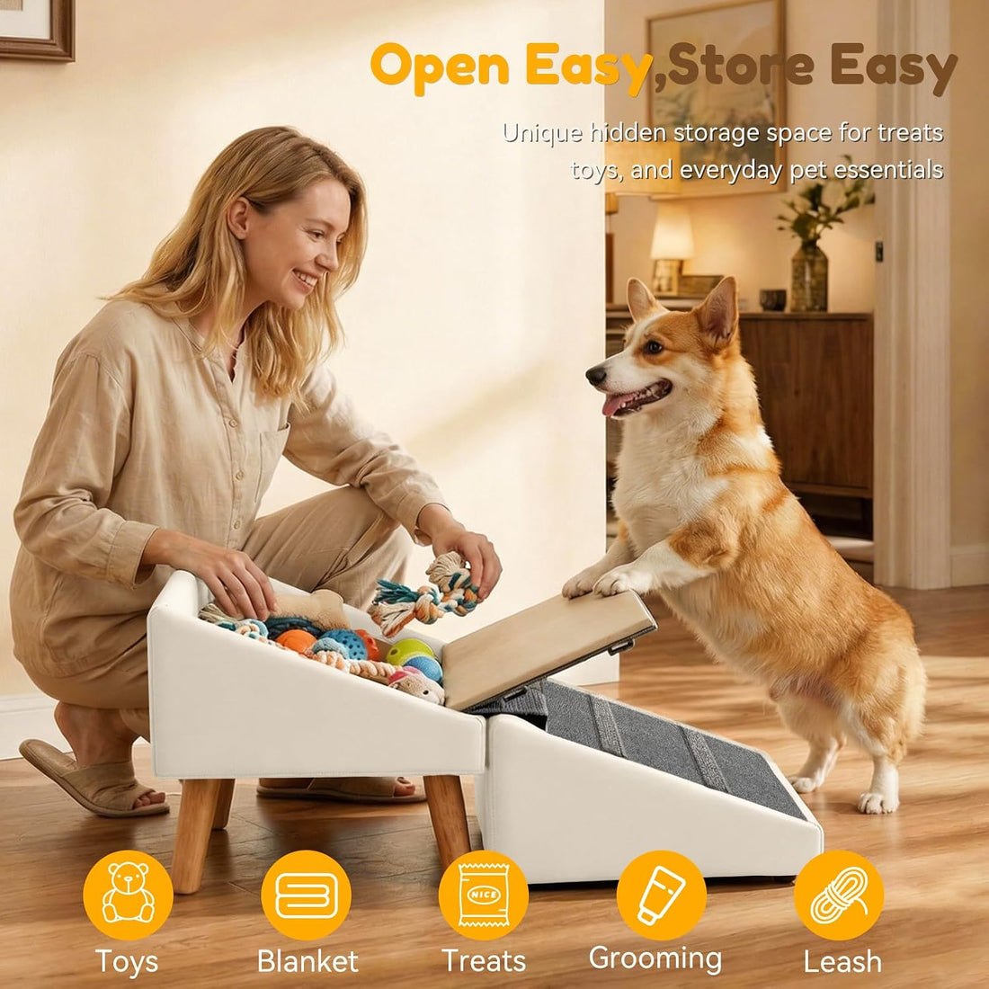 Kunffiyso Dog Ramp for Small Dogs