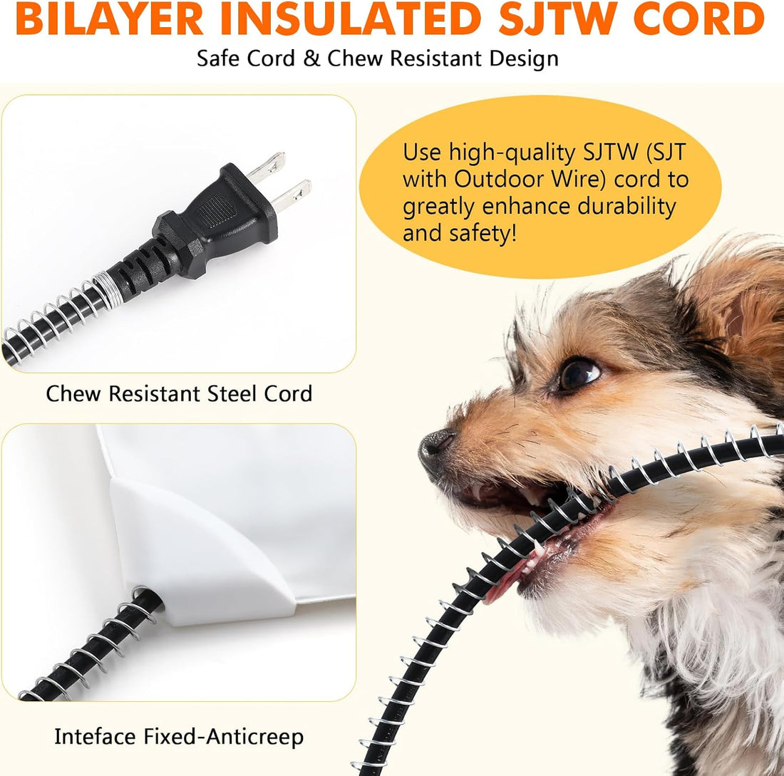 Pecute Pet Heating Pad for Cat Dog, Outdoor & Indoor Reversible Use