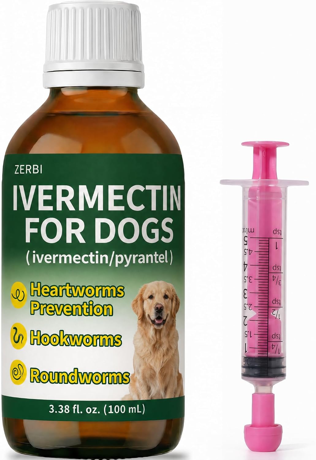 Dewormer for Dogs, for Tapeworms, Roundworms, Hookworms & Whipworms