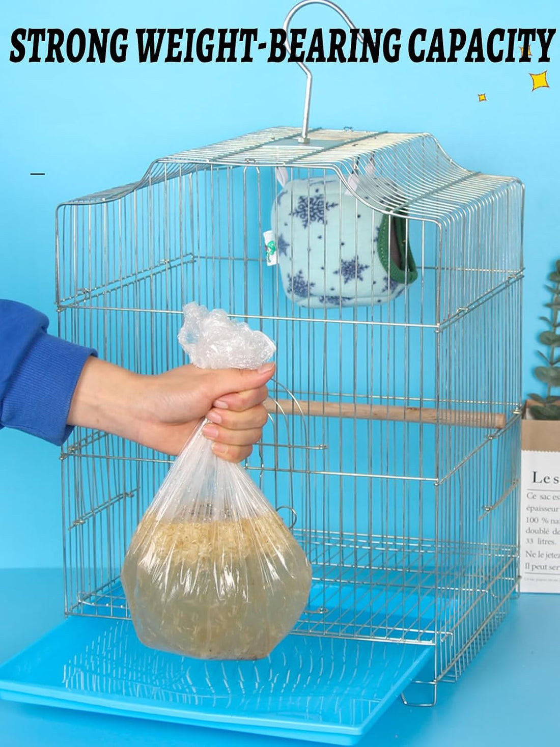 Niwaes Disposable Bird Cage Liners Clear Plastic Parakeet Cage Liner