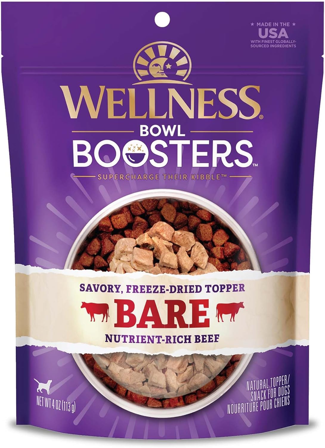 Wellness Bowl Boosters Bare Freeze Dried Dog Beef Food Topper