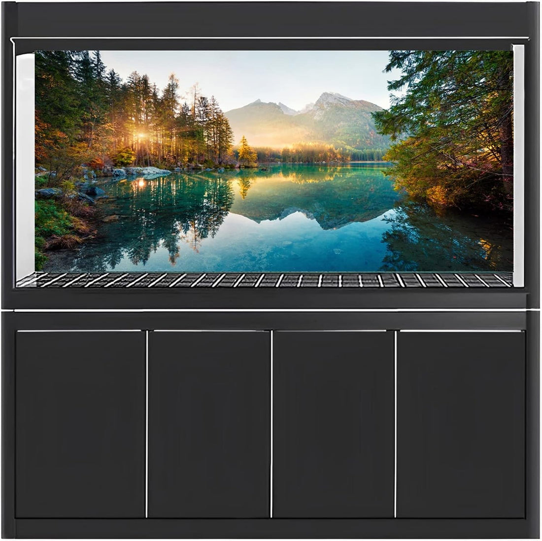 48x20 inches Nature Aquarium Backdrop River Mountain Fish Tank