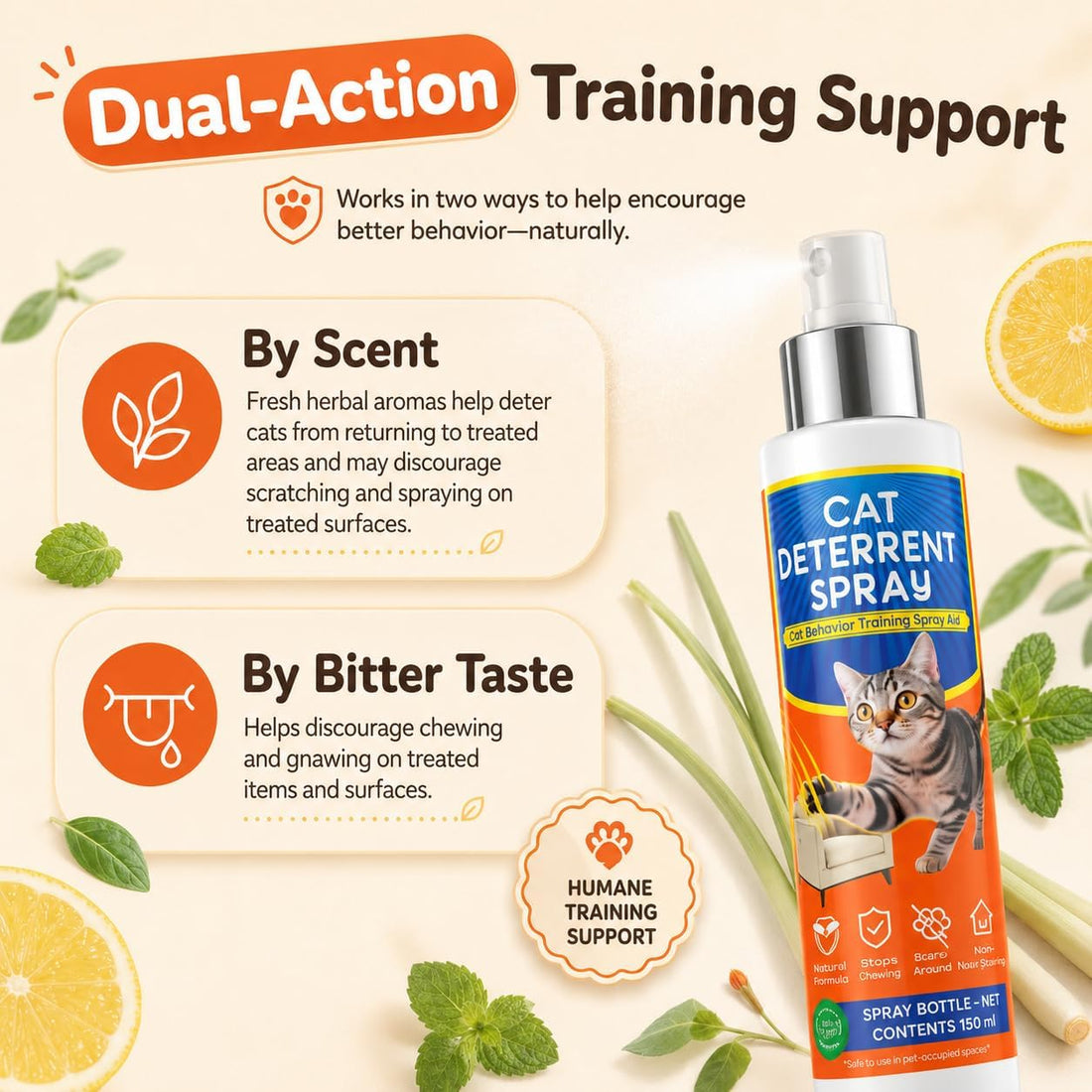 Cat Deterrent Spray for Furniture Protection