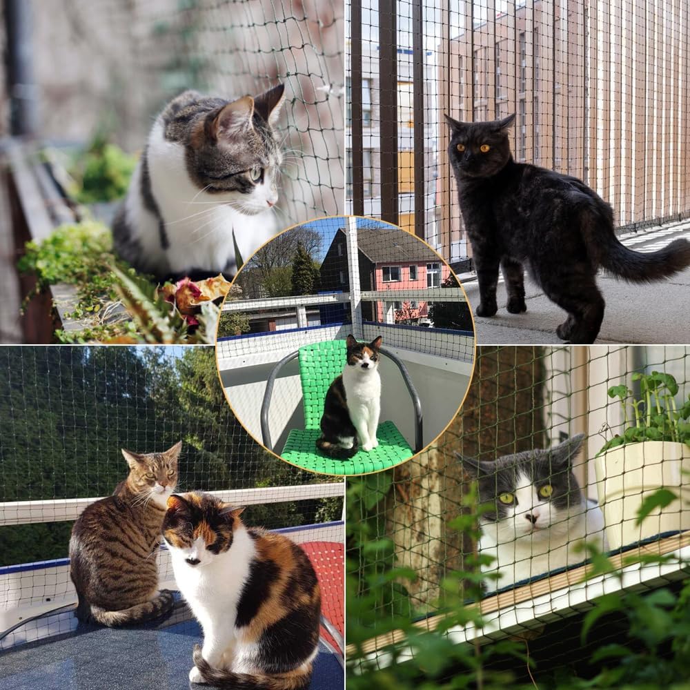 10 x 20 FT Cat Netting Balcony, No Steel Wire, Anti-Fall Safety Net
