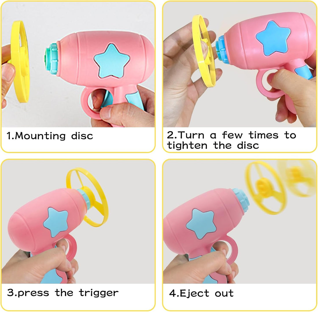 Andiker Cat Fetch Toy, Interactive Kitten Flying Disc Launcher Toy