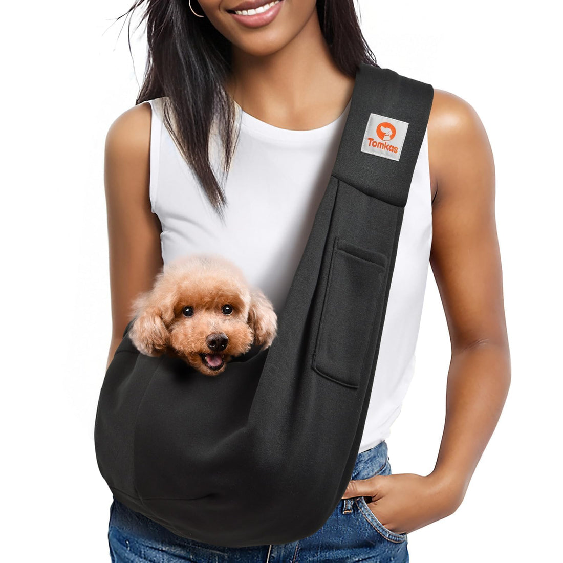 Tomkas Small Dog Sling Carrier - Classic Pocket & Classic Strap