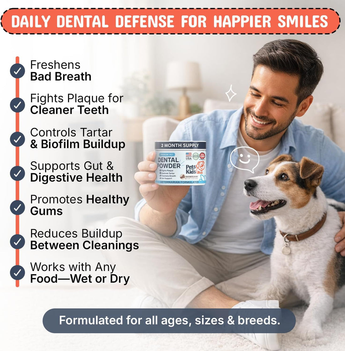 Pets are Kids Dog Dental Spray with Mint Formula Water Additive, 8oz