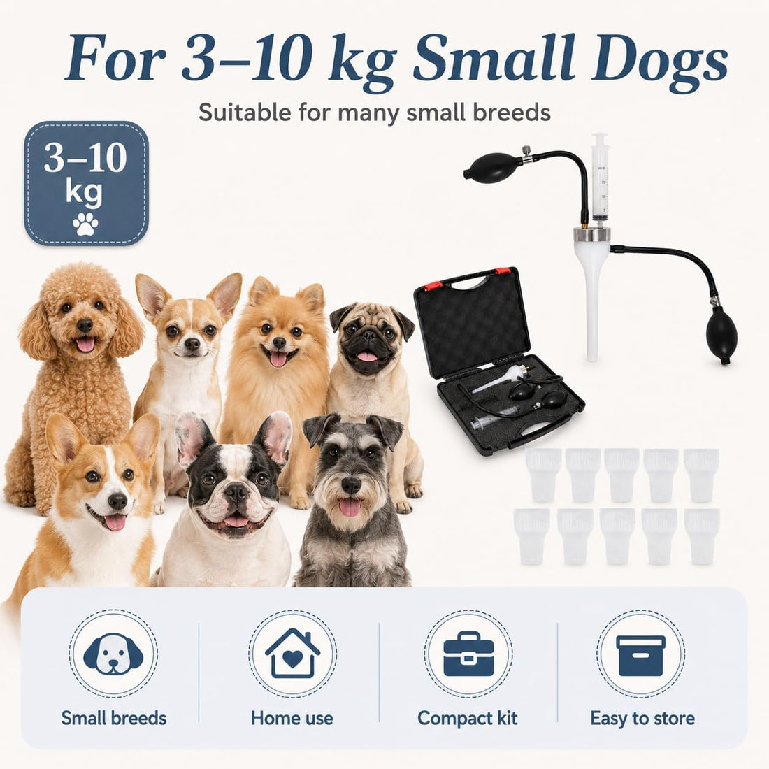 Dog Artificial Insemination Kit for 44-88 lb Dogs in Home Breeding