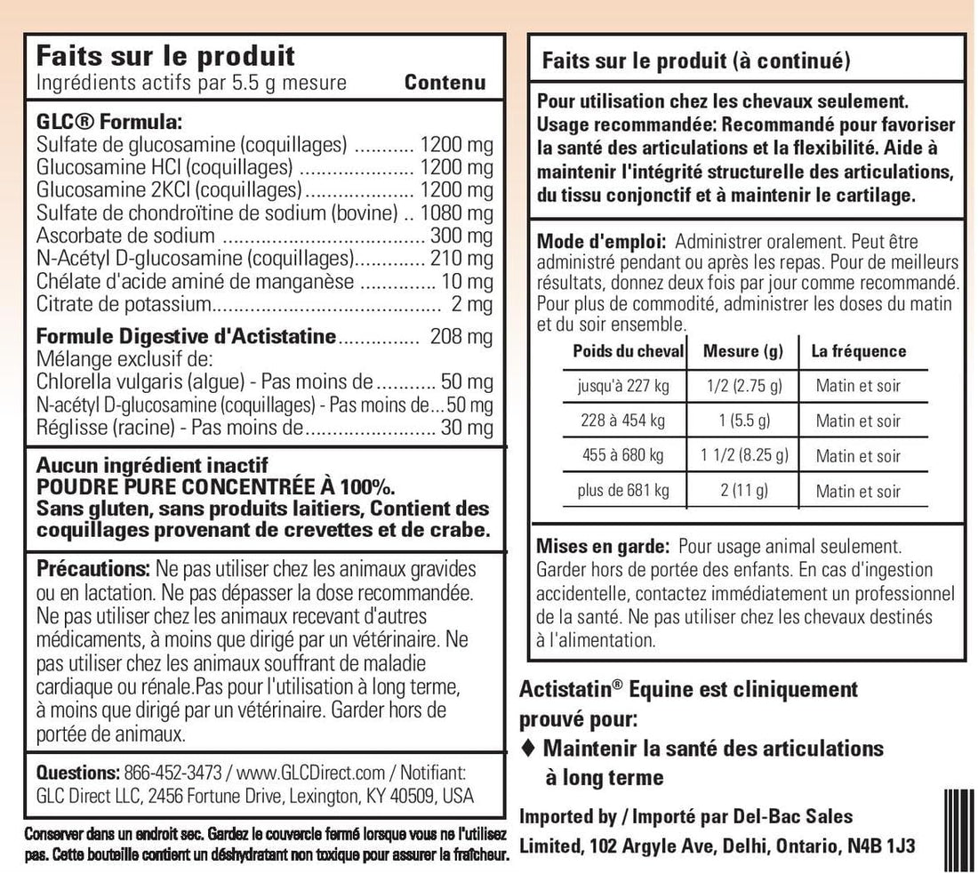 Actistatin Equine Powder - Horse Joint Supplement - 90 Day Supply