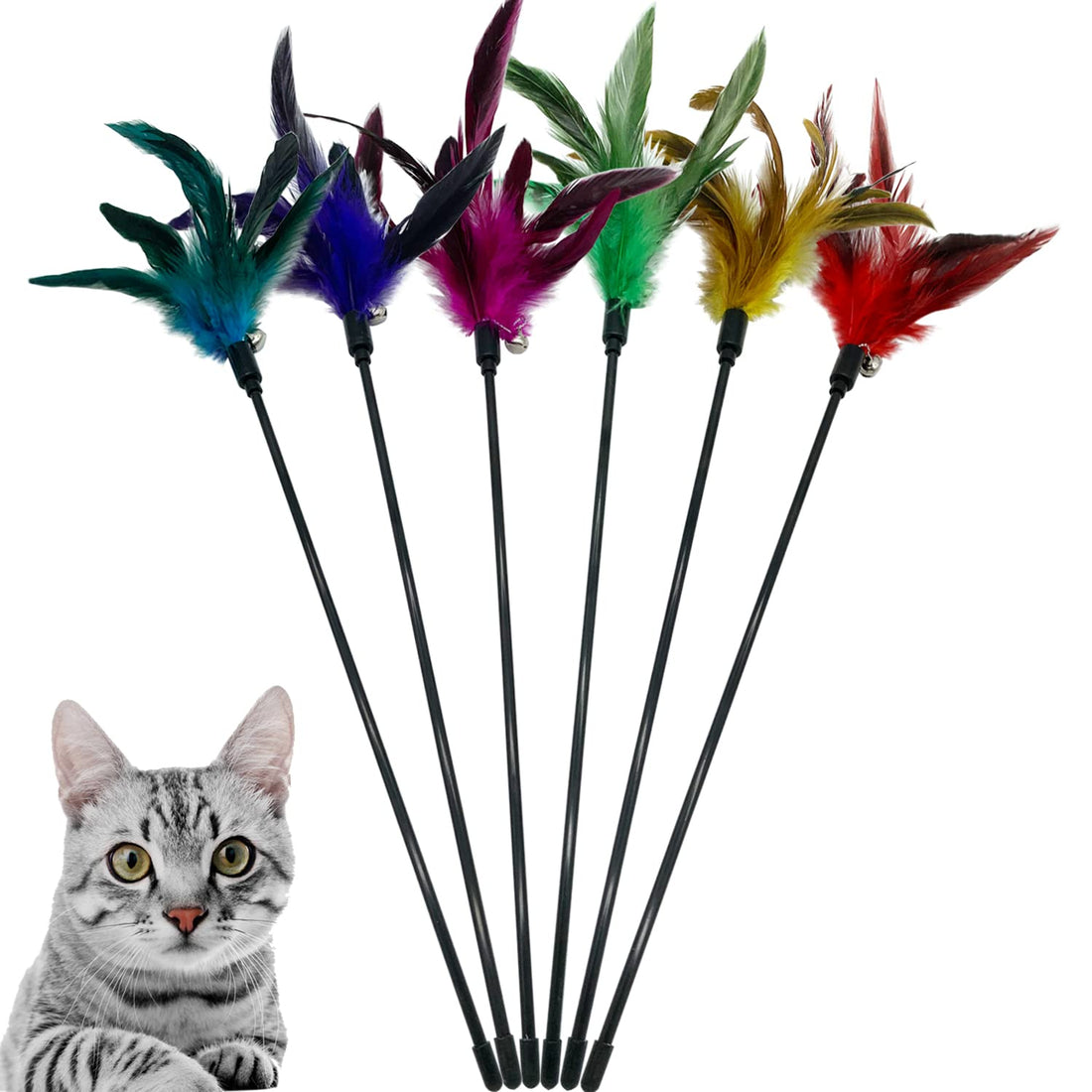 Cat Wand Toy Feather Stick Cat Toys