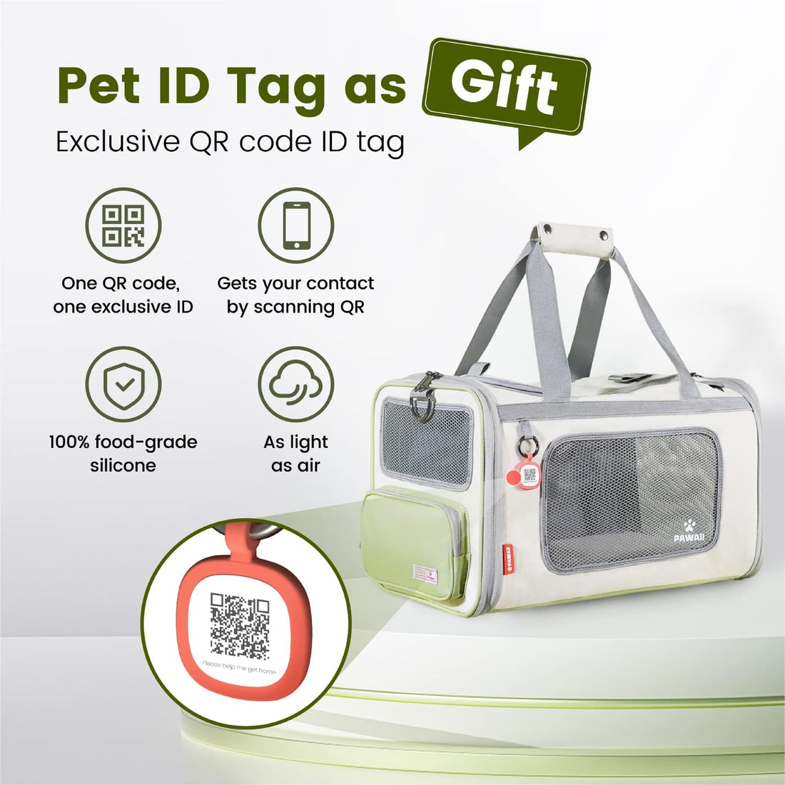 Pawaii Cat Carrier with ID Tag