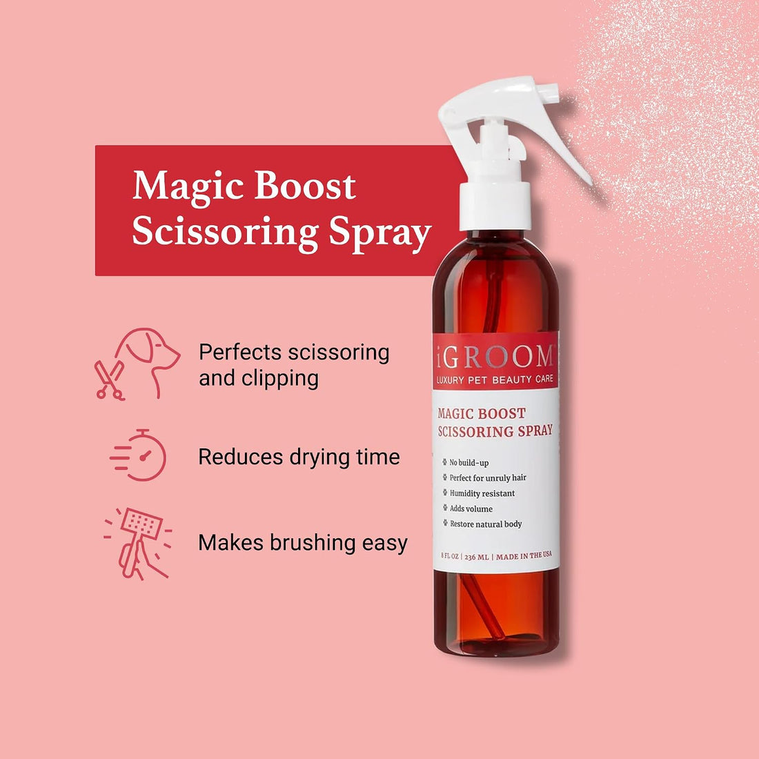 iGroom Magic Boost Dog Scissoring Spray, Luxury Pet Beauty Care