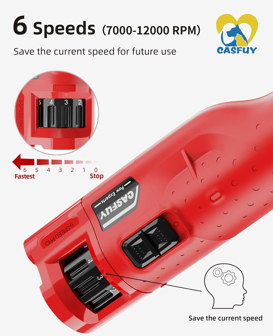 Casfuy Dog Nail Grinder Quiet
