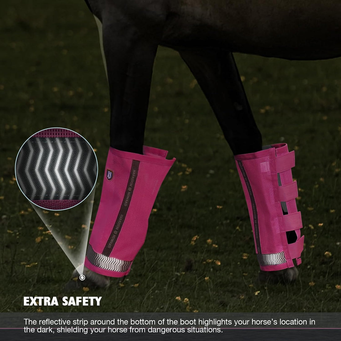 Harrison Howard Loose-Fitting Horse Fly Boots UV-Protective