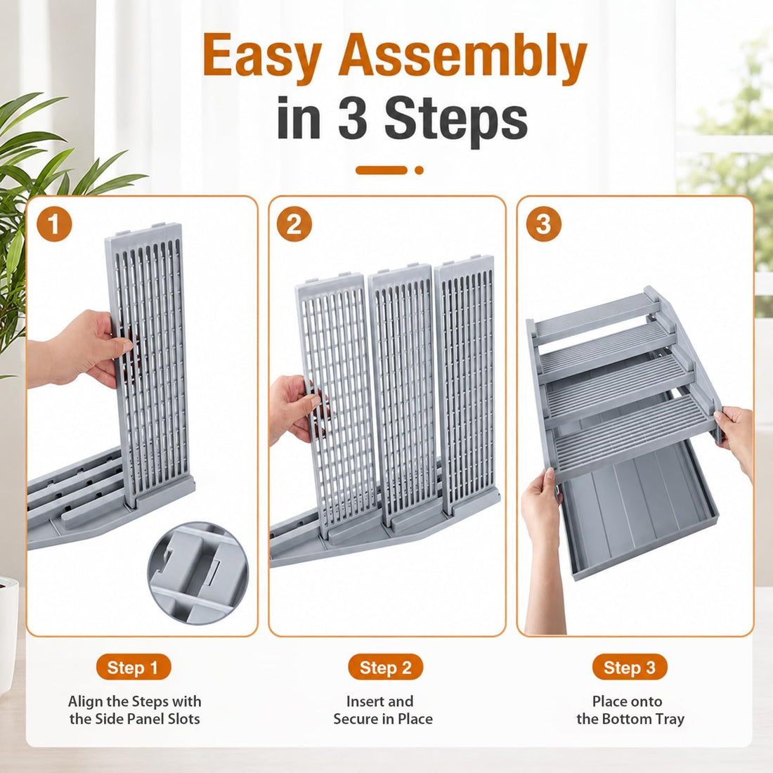 Litter Box Ramp for Cats, Adjustable Cat Steps for Litter Box
