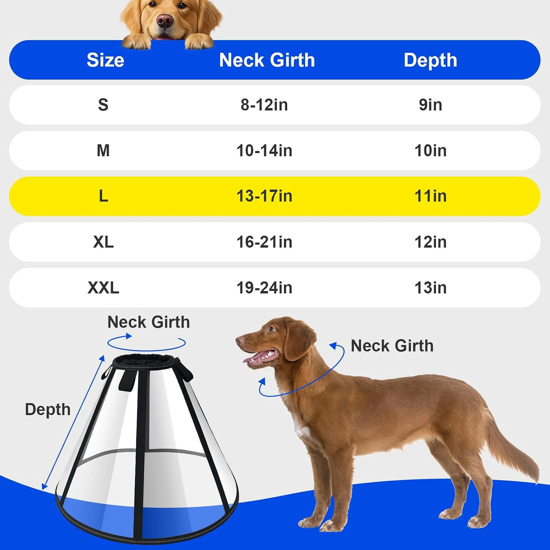 Soft Dog Cone Collar to Stop Licking for Post-Surgery Recovery