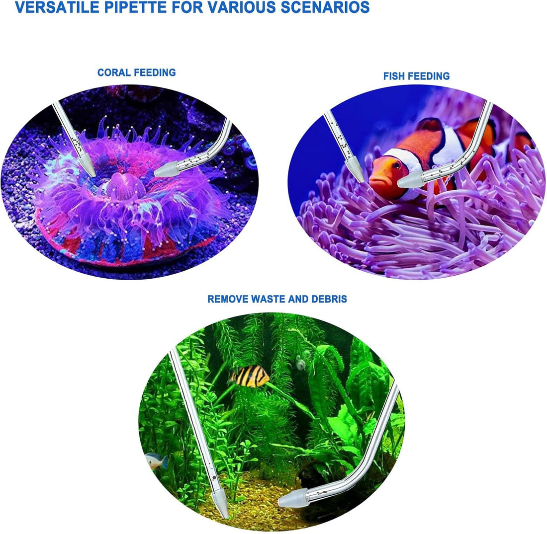 Axolotl Tank Accessories, Long Pipette Coral Food Feeder