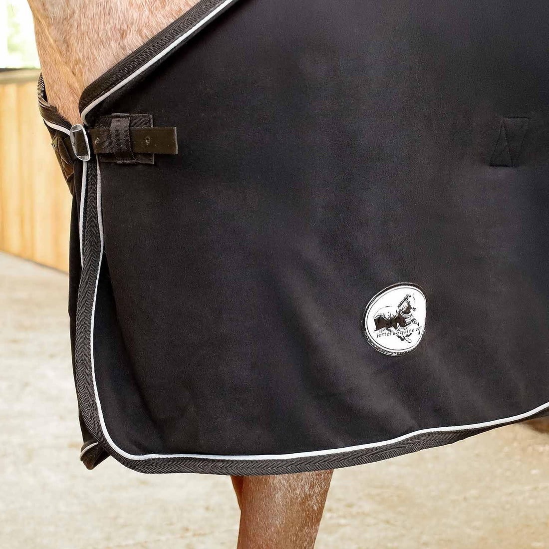 Jeffers Standard Neck Fleece Cooler for Horses, 81" - Black