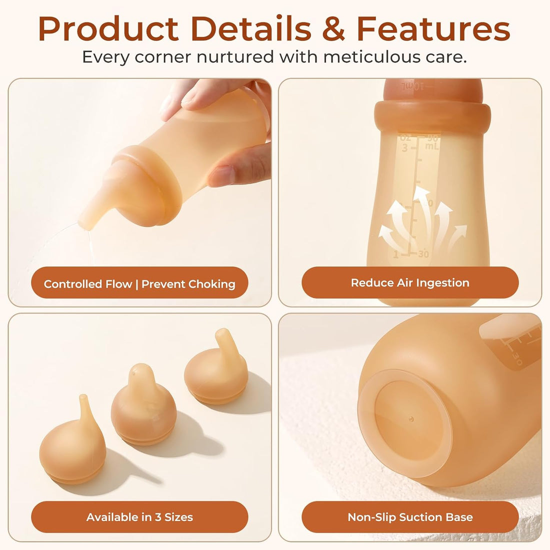 Anti-Choke Puppy Nursing Bottles, Silicone Feeding Nipple