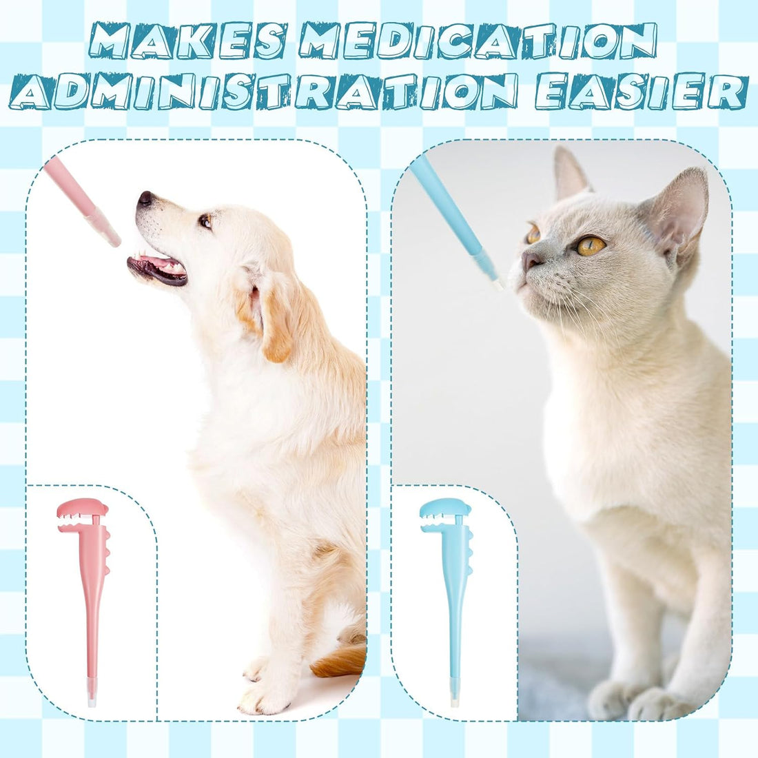 Reallnaive 2 Pcs Cat Pill Shooter Pet Pill Dispenser Dog Piller