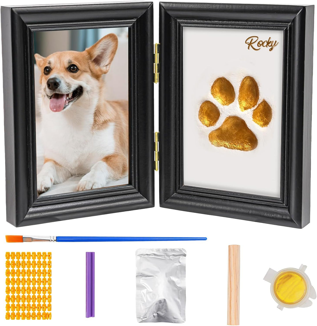 Avont Paw Print Kit, Pet Memorial Keepsake with Frame