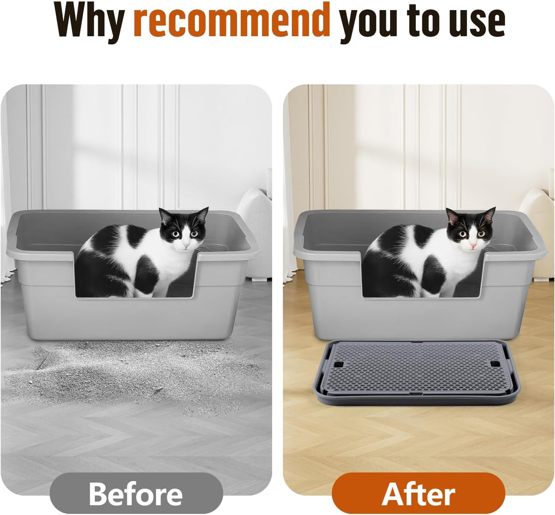Cat Litter Box Step, Large Cat Litter Ramp with Filter Function