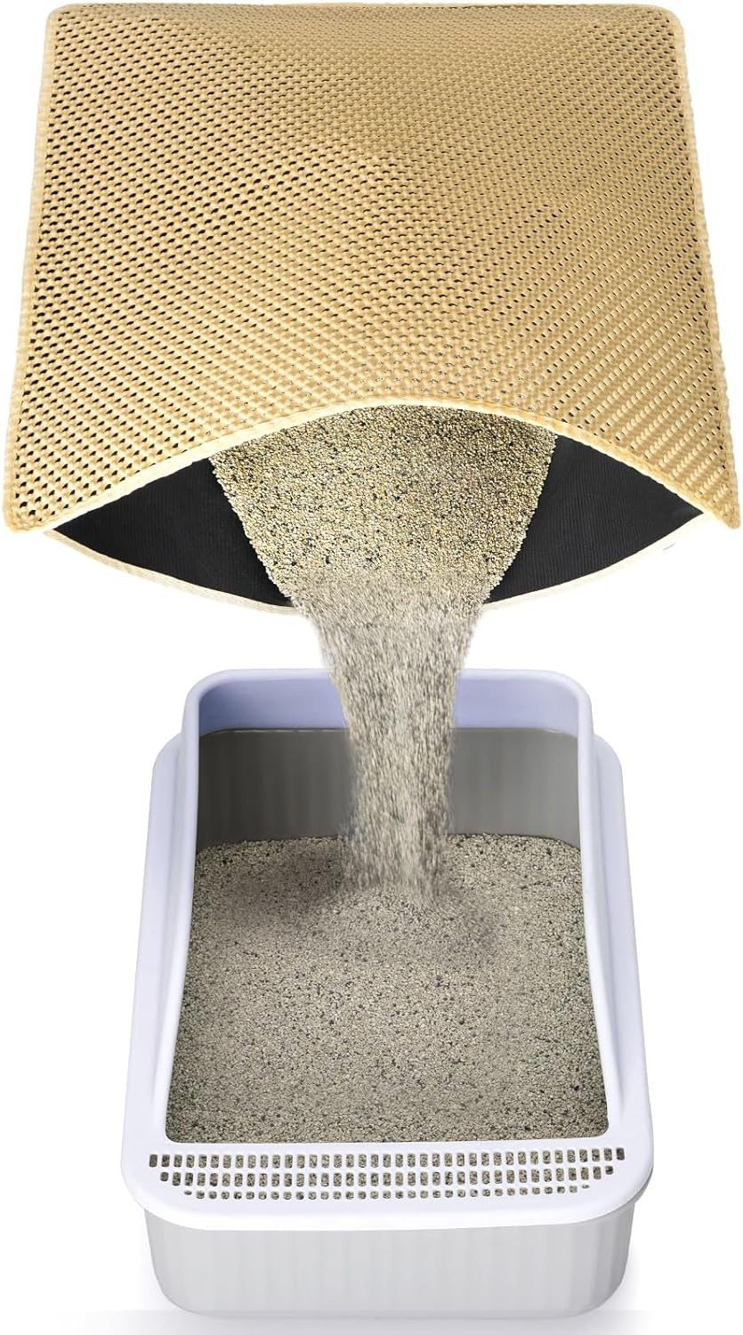 Extra large Cat Litter Mat, XXL 47x36 In, Large Cat Litter Box Mat