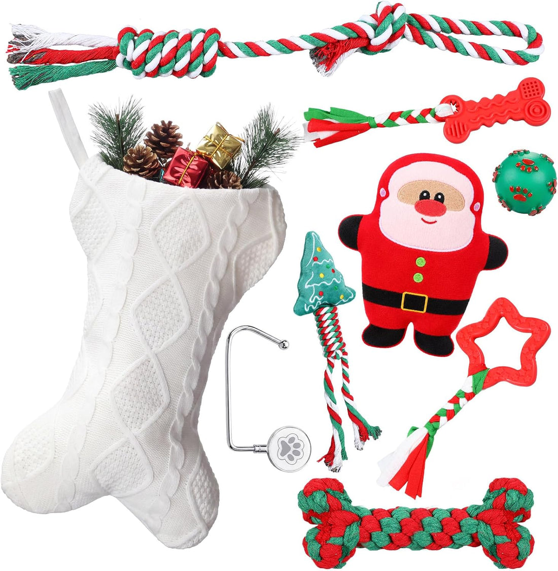 Kasyat 9 Pcs Christmas Dog Gift Set