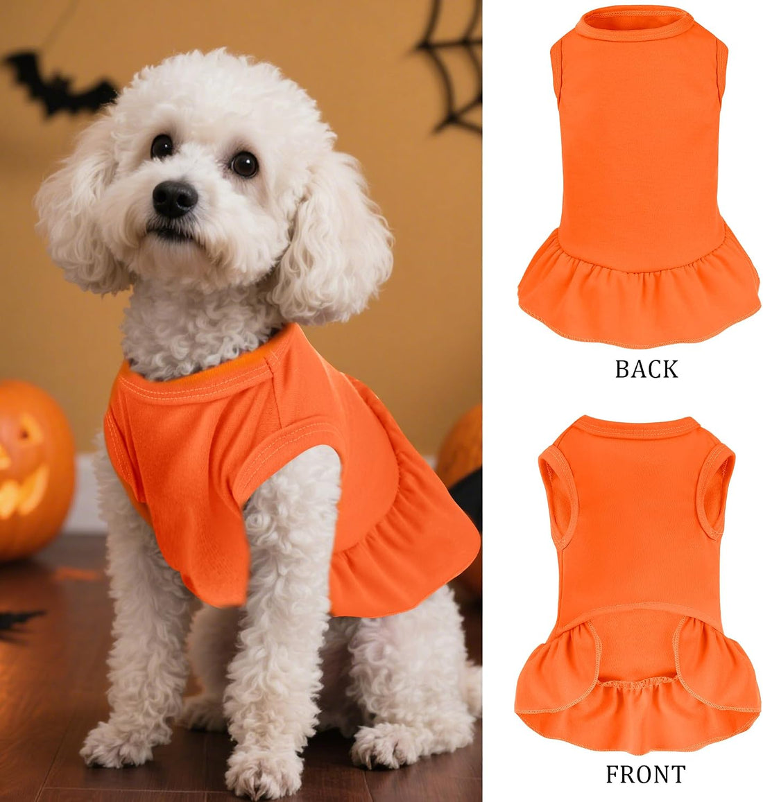 Dog Dresses Cat Skirt Solid Color Dog Clothes Summer Sleeveless Puppy