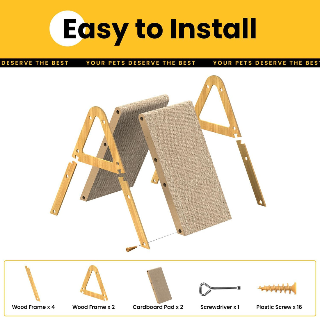 Conlun Vertical Cat Scratcher | A-Frame Scratching Pad for Kittens