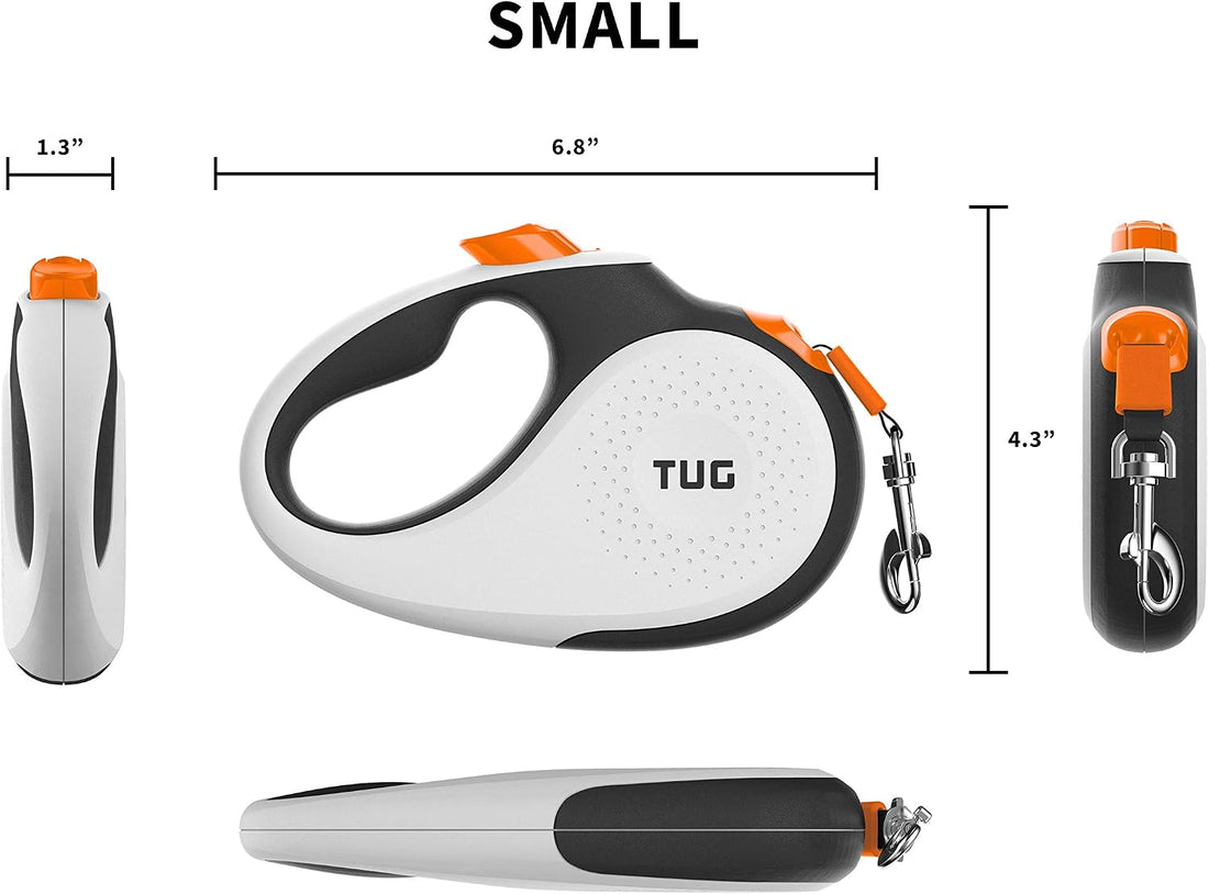 TUG 360° Tangle-Free Retractable Dog Leash with Waste Bag Dispenser