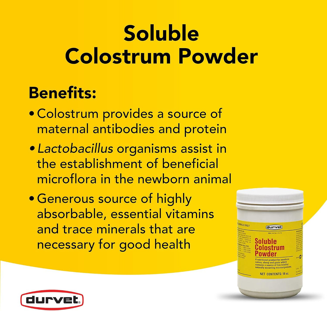 Durvet Soluble Colostrum Powder, 18 Ounce Container