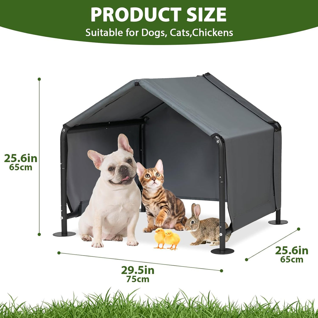 LitaiL Dog Shades for Outside - Outdoor Dog Kennel for Small Dogs