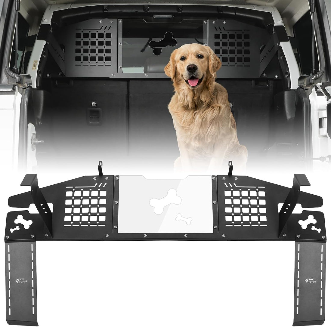 JOYTUTUS Heavy Duty Dog Car Barrier for Wrangler JL 2018-2023