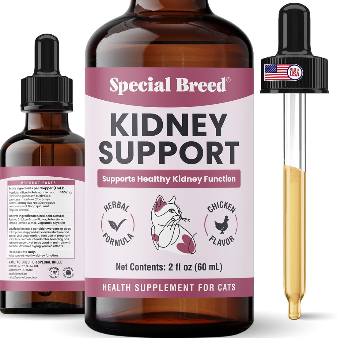 Special Breed Kidney Support for Cats - Rehmannia & Astragalus Liquid