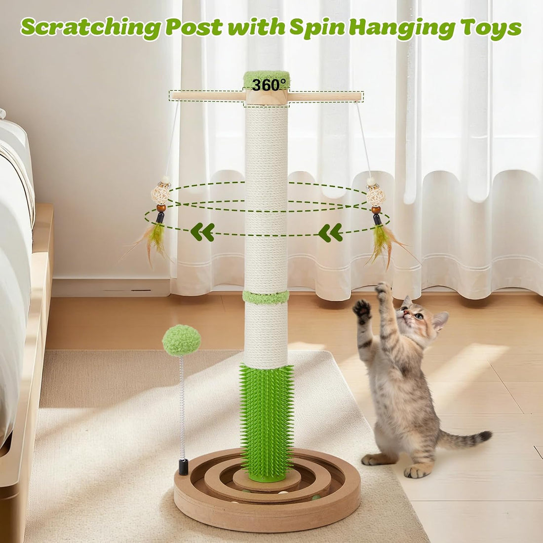 25.79" Cat Scratching Post Tower for Kittens