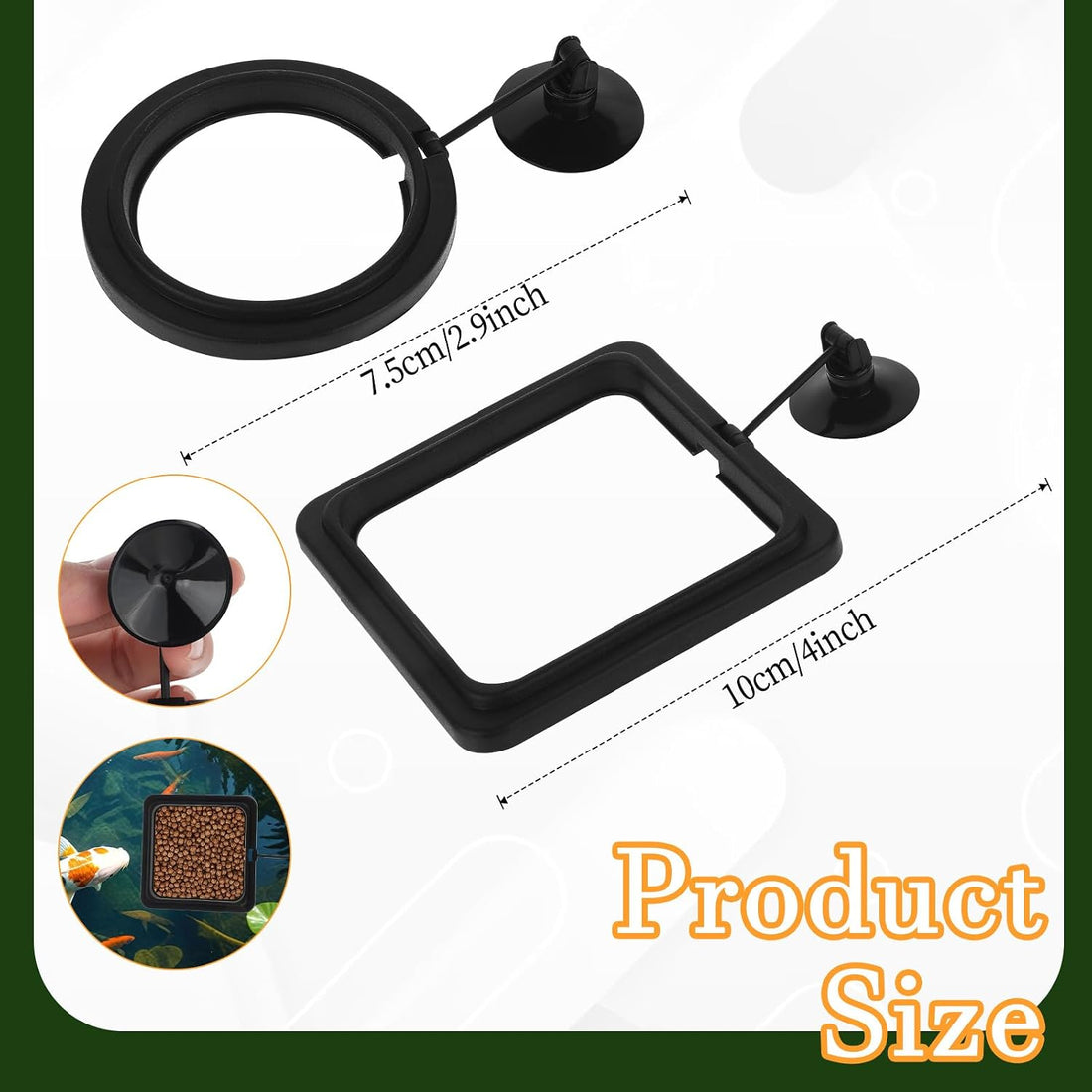 2 PCS Fish Feeding Ring, Aquarium Feeding Ring Automatic Goldfish