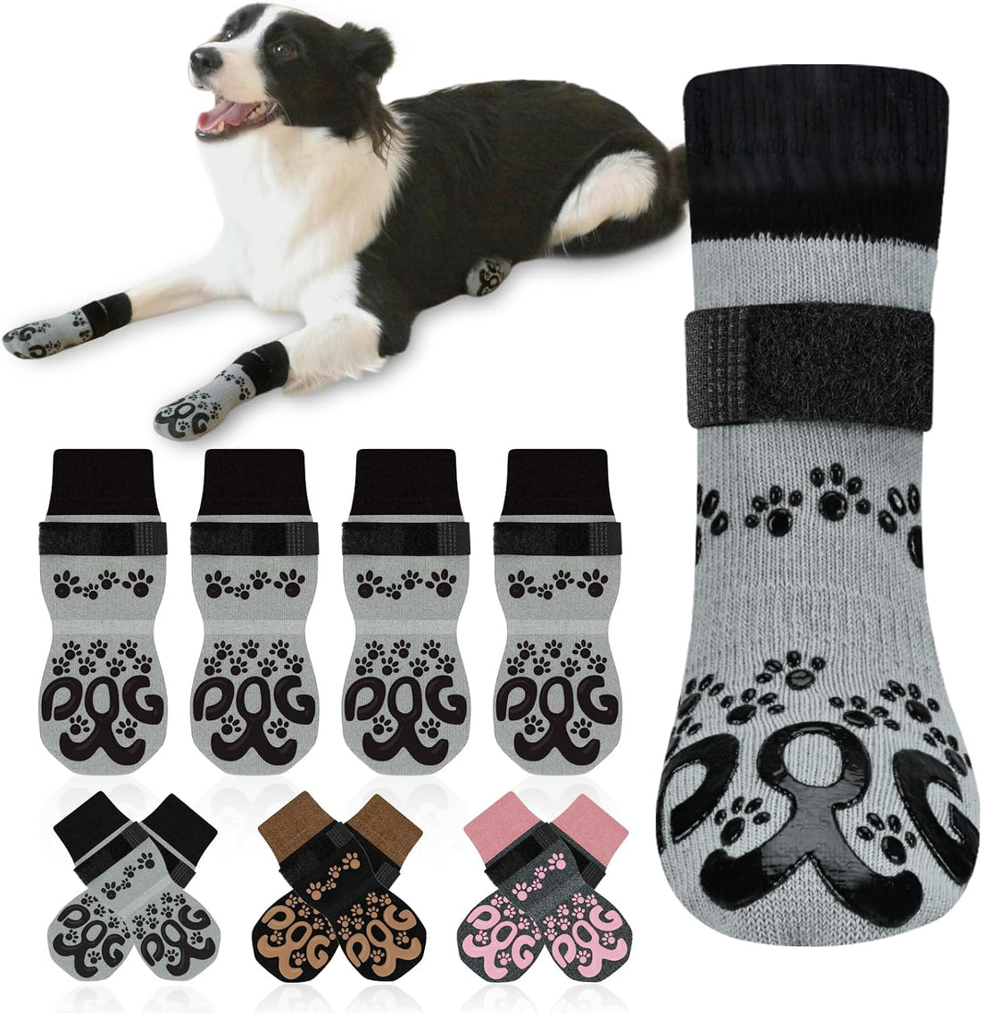 Dog Socks for Hardwood Floors Anti Slip