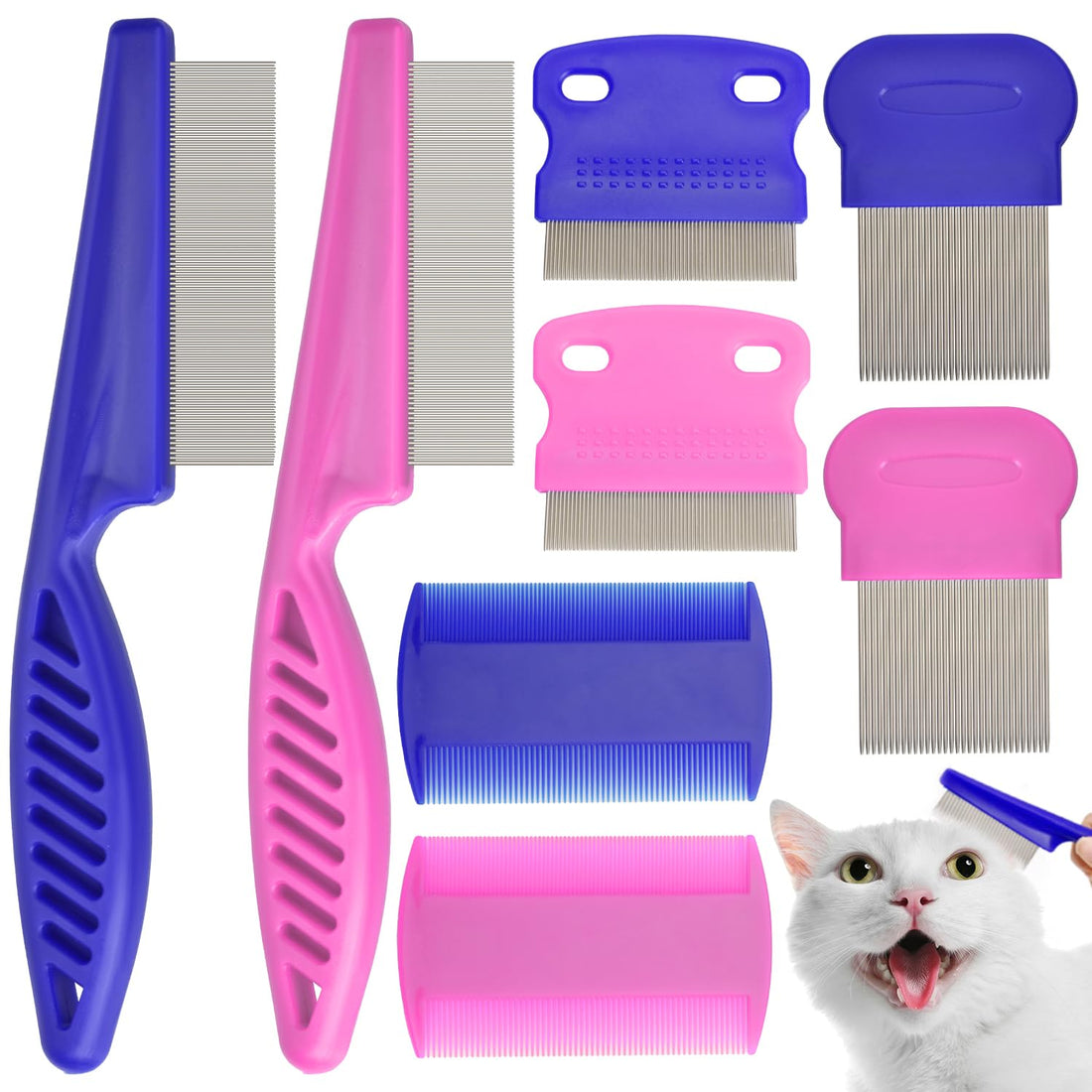 CAPHONT Flea Comb for Cats with Handle