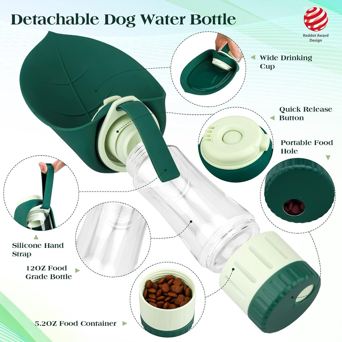 TIOVERY Upgraded Dog Water Bottle