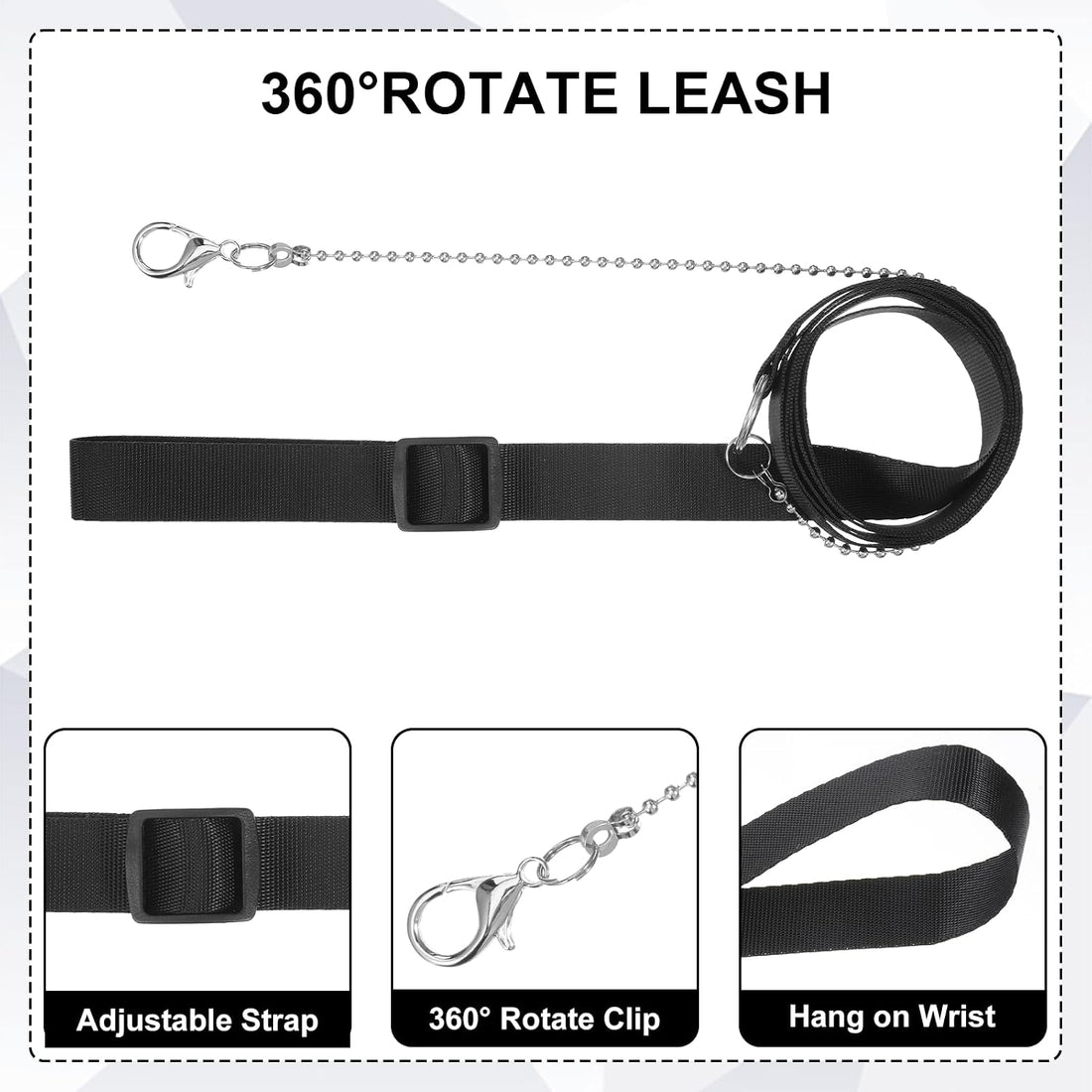 3 Pcs Bearded Dragon Leash and Harness Set 3 Sizes Lizard Harness
